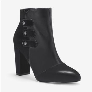 White House black market leather booties